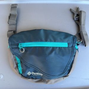 Outdoor Products Marilyn Fanny Pack Shoulder Sack Crossbody Bag Hiking Teal NWOT